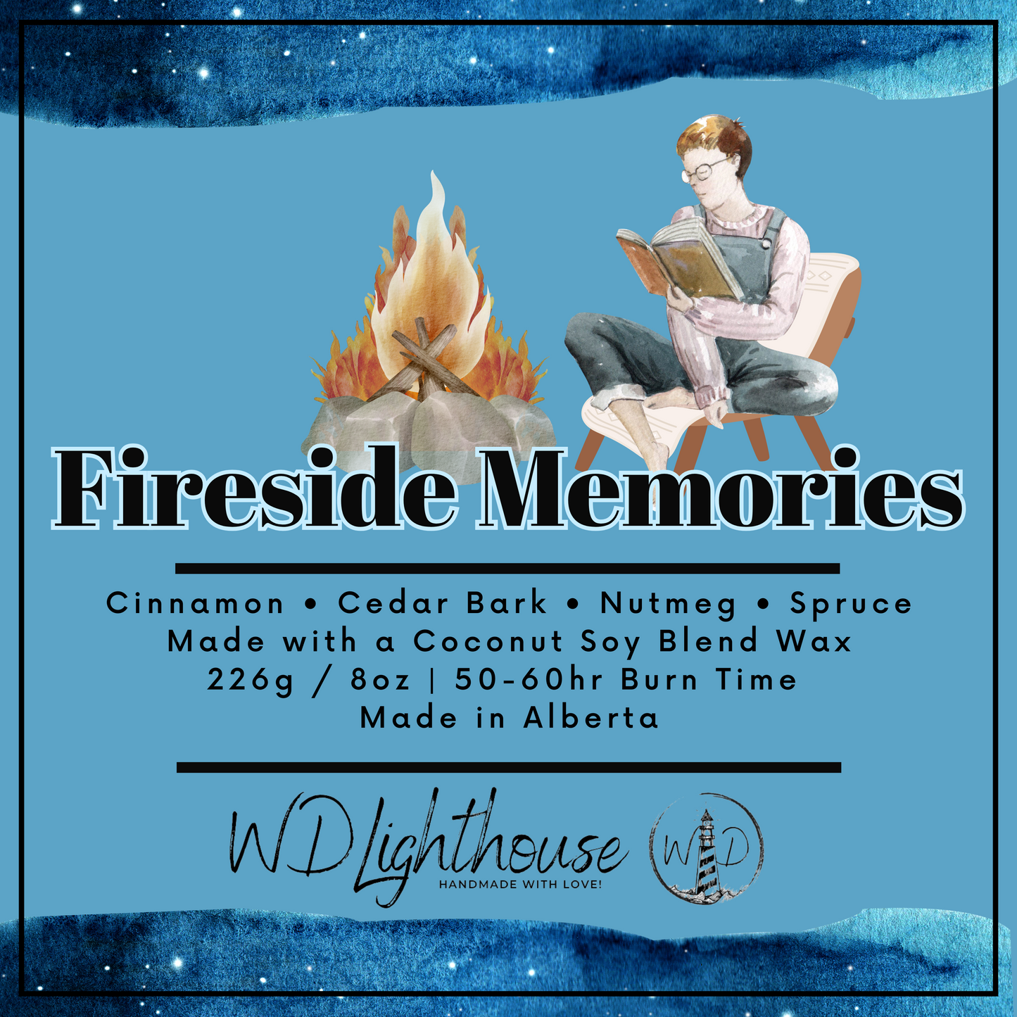 Fireside Memories | Book Lovers Coconut Soy Candle & Waxmelt
