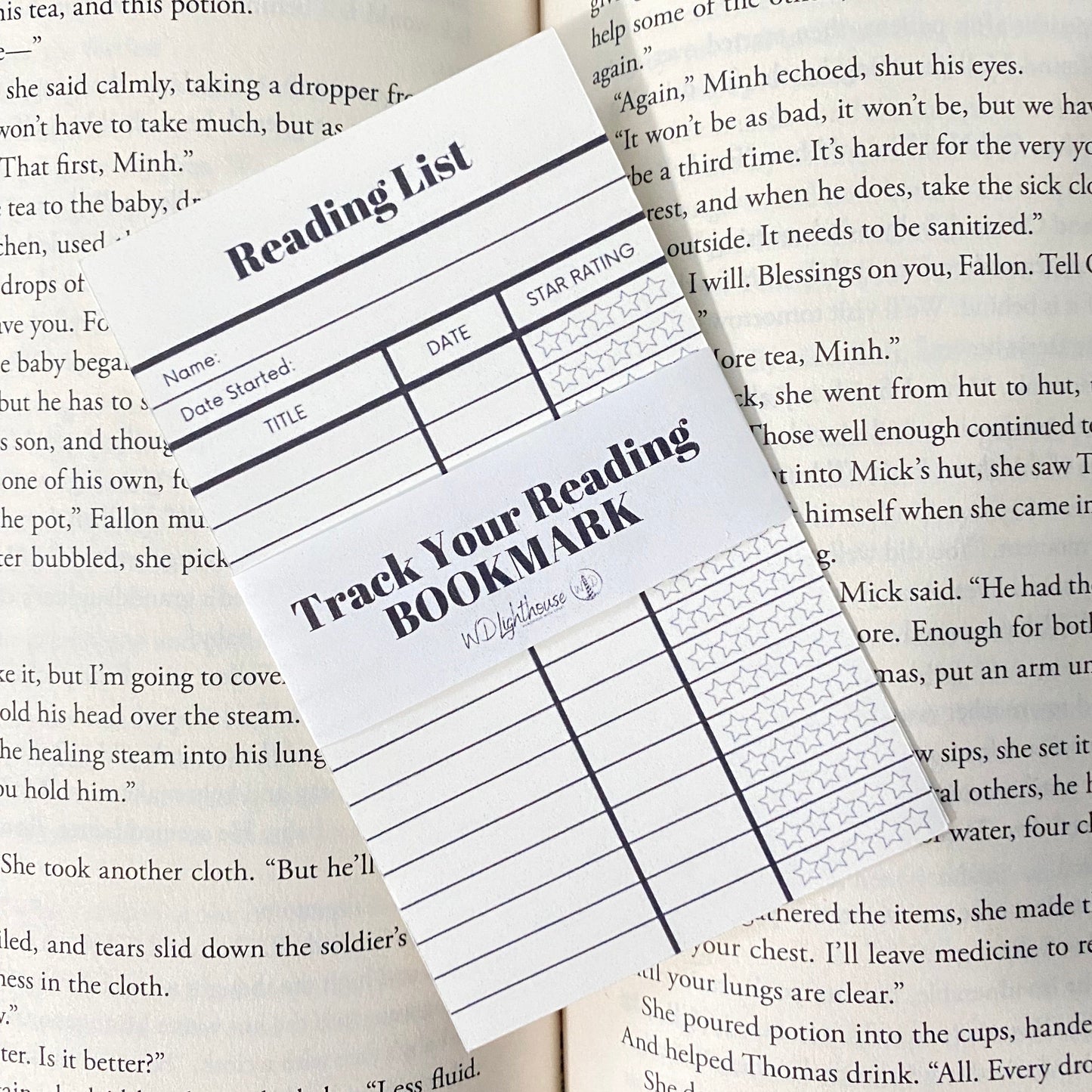 Library Card Book Tracker Bookmark