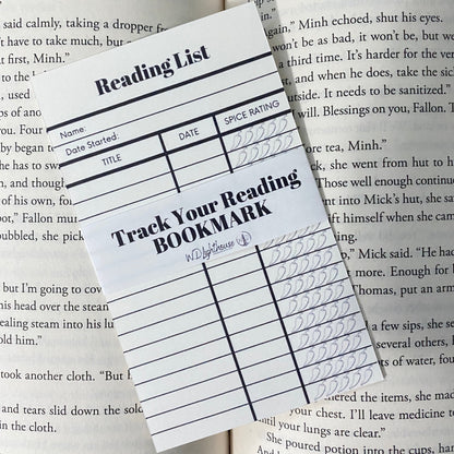Library Card Book Tracker Bookmark