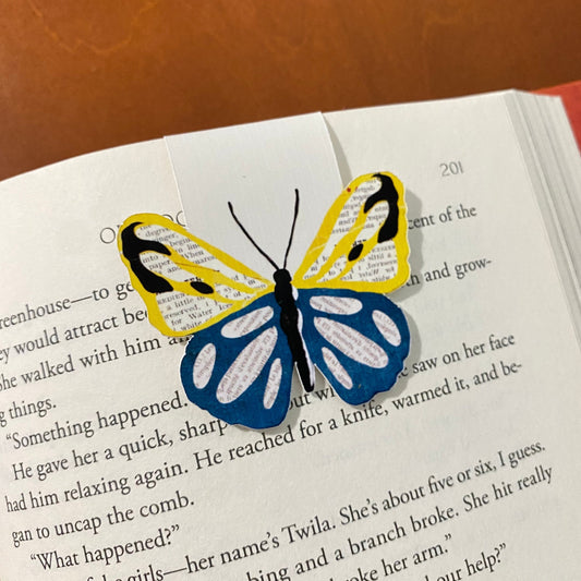 Butterfly “Scrap Paper” Magnetic Bookmark